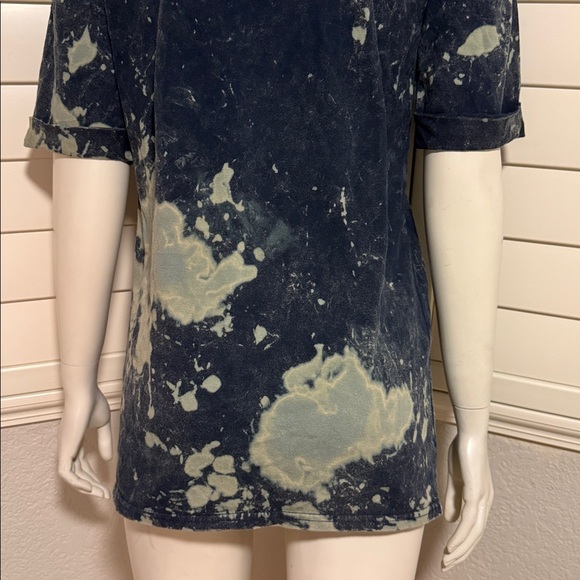 AC/DC Vintage Wash Distressed Graphic Tee Dress | Rocker Grunge Festival Style - Picture 9 of 11